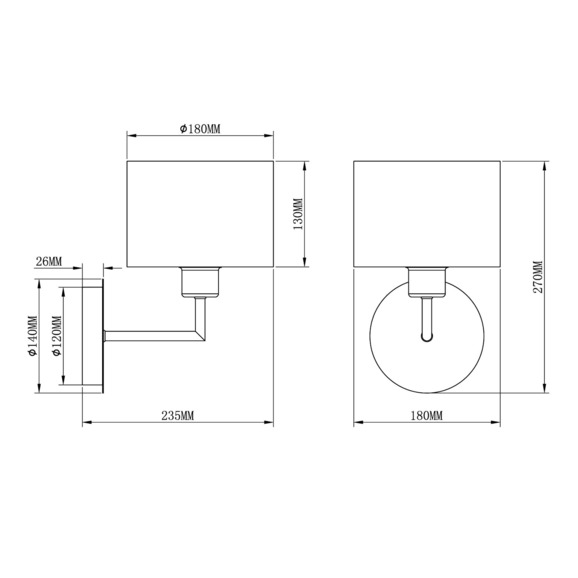 Бра V2730-1W Room 1*E27*60W - фото 3