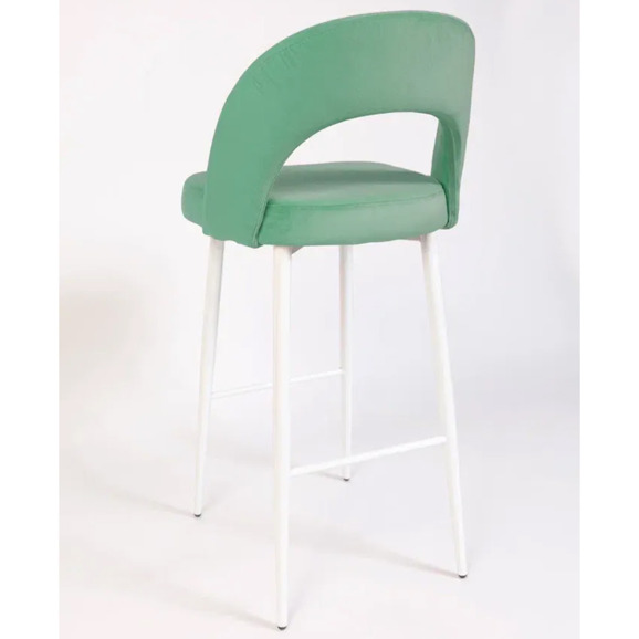Стул Пиннате, барный, светло-зеленый, белый, велюр - фото 4