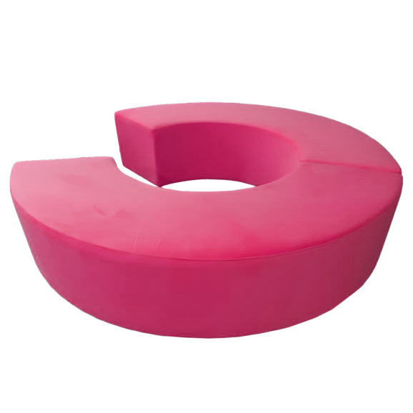 Диван Кругси, велюр розовый - фото 1