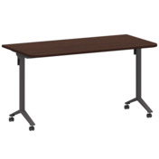 Фотография товара Стол мобильный складной радиусный, венге, антрацит, 22 мм, 140*70 от компании ChiedoCover.