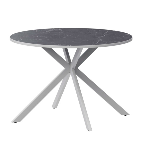 Стол нераздвижной Грант 900, даркстоун, белый муар - фото 1