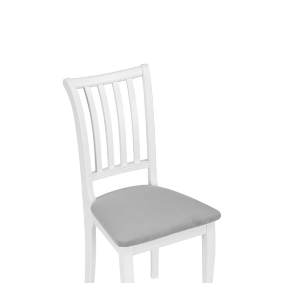 Деревянный стул Фрезино серый велюр / белый - фото 5