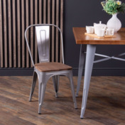 Фотография в интерьере товара Стул Tolix Wood, серебряный от компании ChiedoCover.