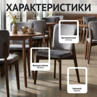 Фотография товара Стул Сафир, велюр Вэлла 32, ножки бук морилка венге от компании ChiedoCover.