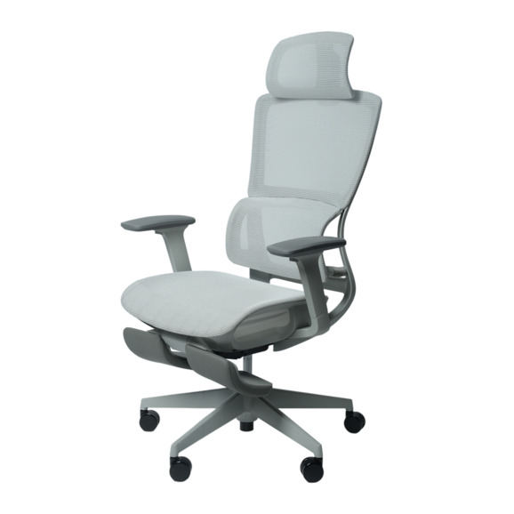 Офисное поворотное кресло Sparx frs-8 luster white, ткань / сетка, белый - фото 9