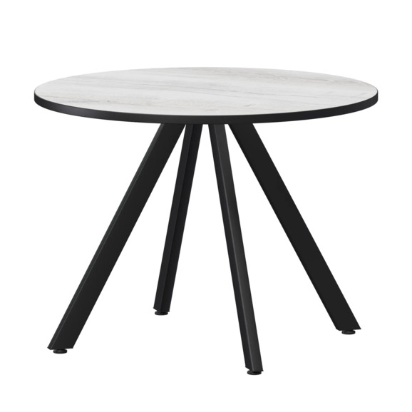 Стол нераздвижной Лаки мини 800мм, фрост, черный муар - фото 1