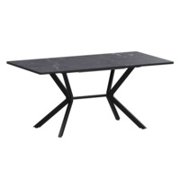 Настоящее фото товара Стол раздвижной Сири 1200+300, даркстоун, черный муар, произведённого компанией ChiedoCover