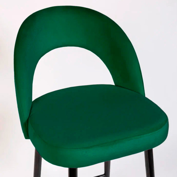 Стул Пиннате, барный, зеленый, черный, велюр - фото 7