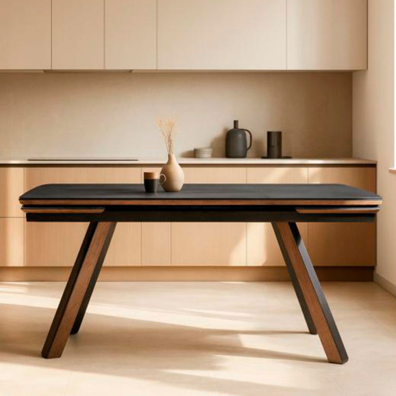 Керамический стол Симмонс 180(260)x90 shakespeare black / черный - фото 9