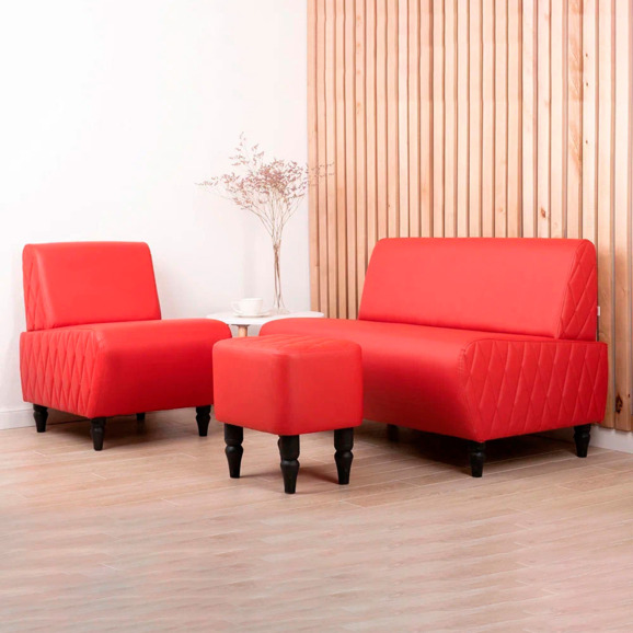 Диван Лотик, экокожа, красный - фото 6