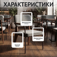 Фотография товара Стул Микс, велюр Велюта Люкс 75, ножки бук морилка старинный орех от компании ChiedoCover.