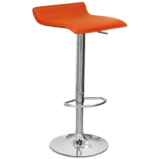 Барный стул Latina, оранжевая кожа - фото 1