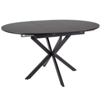 Настоящее фото товара Стол обеденный Tryst, раскладной, черный, произведённого компанией ChiedoCover