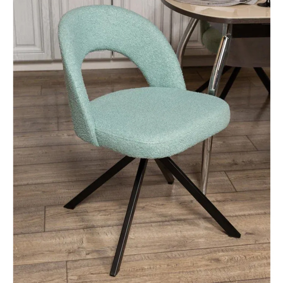 Стул Пиннате, пирамида, мятный, черный, букле - фото 2