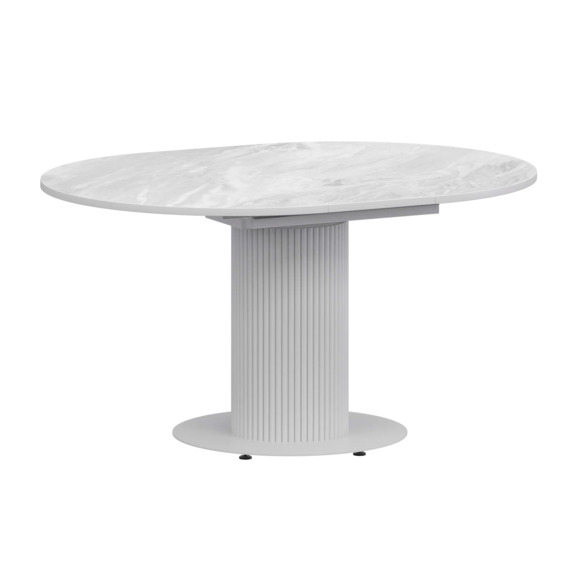 Стол раздвижной Амор 1000+300, лавант, белый муар - фото 1