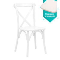 Настоящее фото товара Стул Кроссбэк, белый, произведённого компанией ChiedoCover