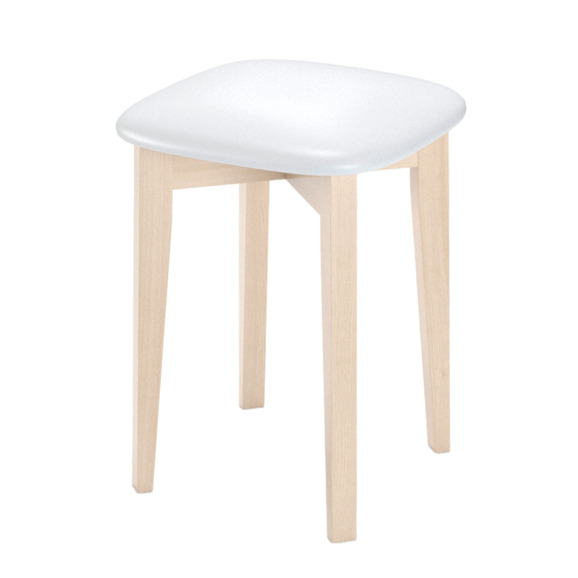 Табурет Серена-1, дуб нордик, экокожа белая Табурет Серена-1, дуб нордик, экокожа белая - фото 3
