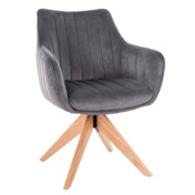 Фотография товара Стул кухонный Gale, поворотный, темно-серый, дуб от компании ChiedoCover.