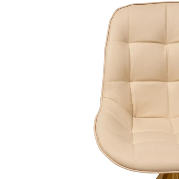 Стул Мускус, пирамида, кожа, бежевый, золотой - фото 7