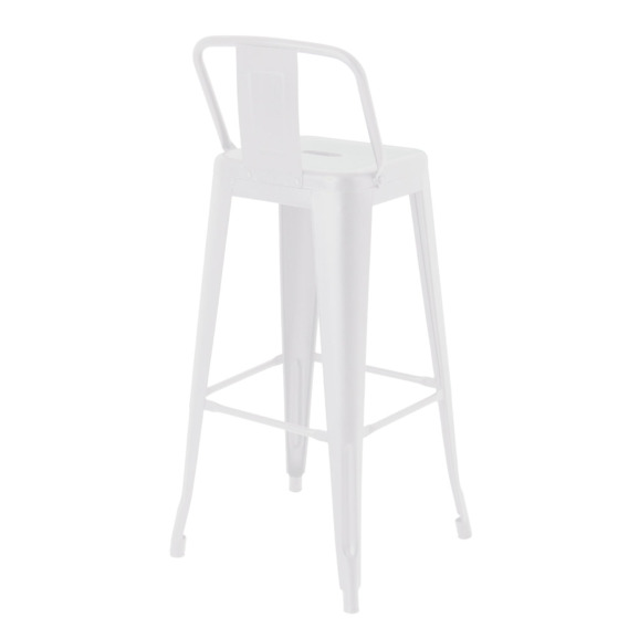 Стул Tolix со спинкой барный, белый Стул Tolix со спинкой барный, белый - фото 5