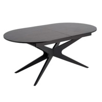 Настоящее фото товара Стол обеденный Parsec, раскладной, черный, произведённого компанией ChiedoCover