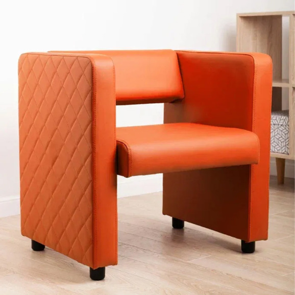 Кресло Тепал, экокожа, оранжевый Кресло Тепал, экокожа, оранжевый - фото 4