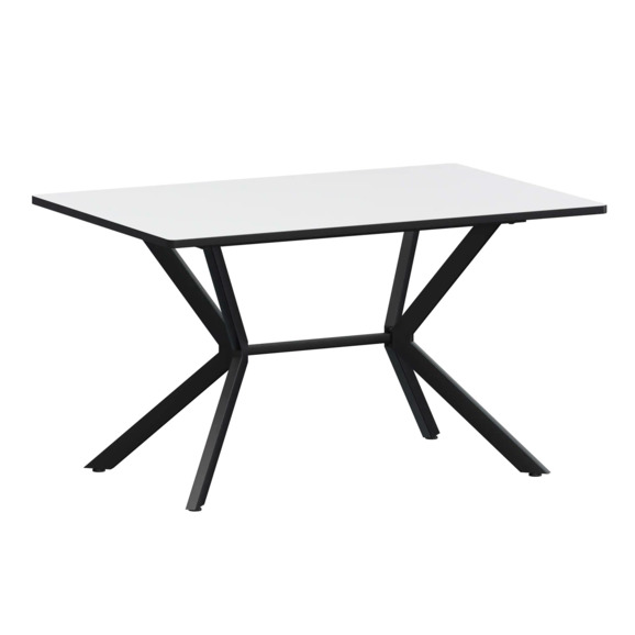 Стол нераздвижной Сири 1200 Р20, супер белый, черный муар - фото 1