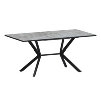 Настоящее фото товара Стол раздвижной Сири 1200+300, фаерстоун, черный муар, произведённого компанией ChiedoCover