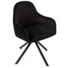Кресло Сета, пирамида, поворотное основание, черный, велюр