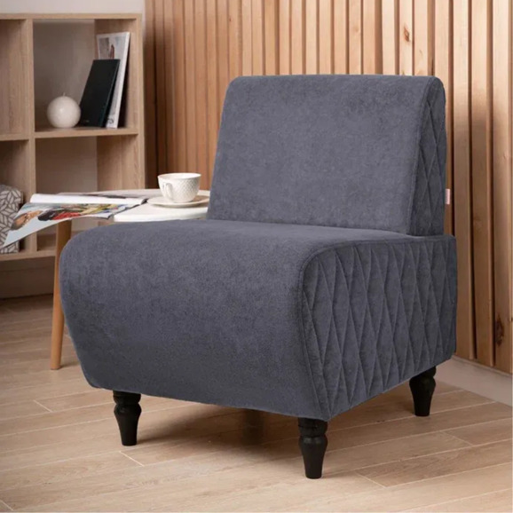 Кресло Лотик велюр, темно-серый Кресло Лотик велюр, темно-серый - фото 5