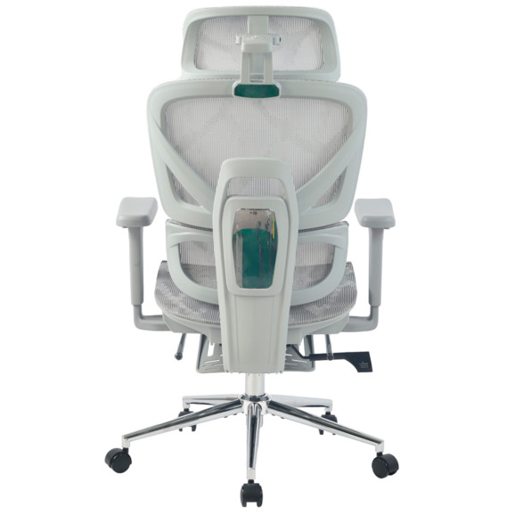 Кресло офисное TopChairs Vertus, серая сетка - фото 4