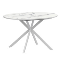 Фотография Стол раздвижной Грант 900+300 мрамор белый, белый муар от производителя ChiedoCover, картинка продукции, реальное фото товара Настоящее фото товара Стол раздвижной Грант 900+300 мрамор белый, белый муар, произведённого компанией ChiedoCover