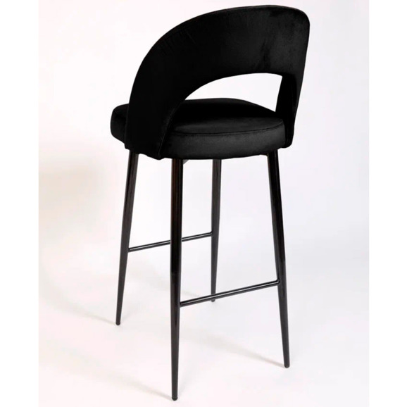 Стул Пиннате, барный, черный, велюр - фото 5