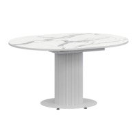 Фотография Стол раздвижной Амор 1000+300, мрамор белый, белый муар от производителя ChiedoCover, картинка продукции, реальное фото товара Настоящее фото товара Стол раздвижной Амор 1000+300, мрамор белый, белый муар, произведённого компанией ChiedoCover