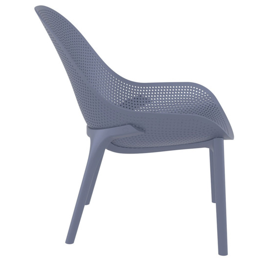 Лаунж-кресло пластиковое Грау, темно-серый - фото 2