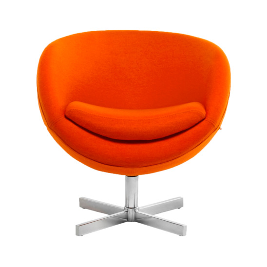 Дизайнерское кресло оранжевое - фото 2