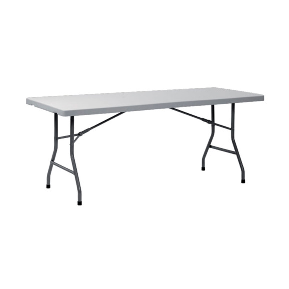 Складной стол Виктория 180, бело-серый - фото 1