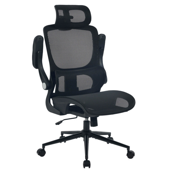 Кресло офисное TopChairs Tactus, черная сетка - фото 2