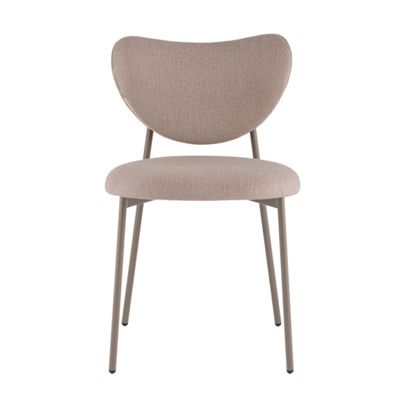 Стул Рина, велюр бежевый, каркас бежево-серый - фото 5