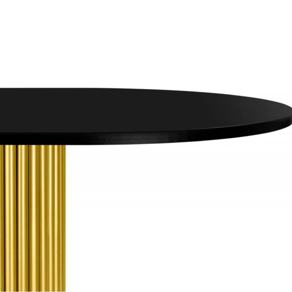 Барон О 200 х 90 черная пленка шагрень / золотые ноги - фото 4