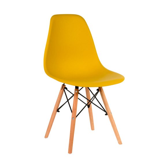 Стул пластиковый Eames, горчичный - фото 1