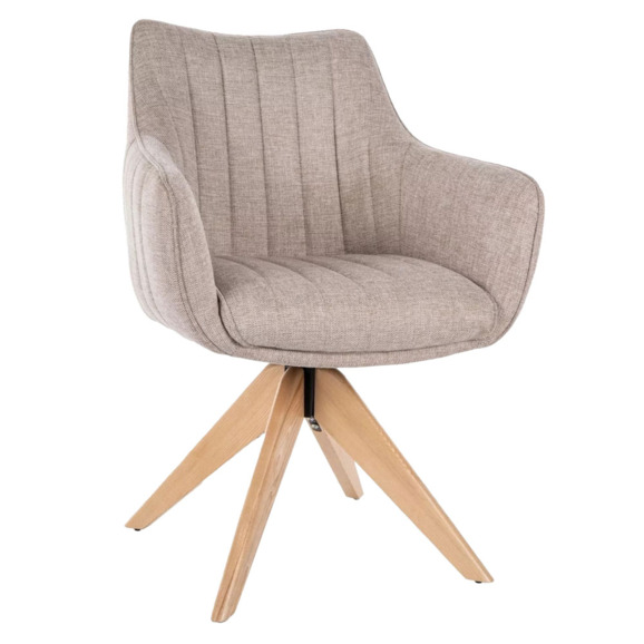 Стул кухонный Gale, поворотный, светло-бежевый, дуб Стул кухонный Gale, поворотный, светло-бежевый, дуб - фото 1