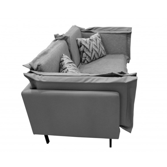 Диван Лаки двухместный, серый - фото 1