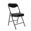 Стул Гольф, складной, кожзам Galaxy Black, каркас черный