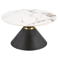 Настоящее фото товара Стол журнальный Variable, белый мрамор, черный, произведённого компанией ChiedoCover