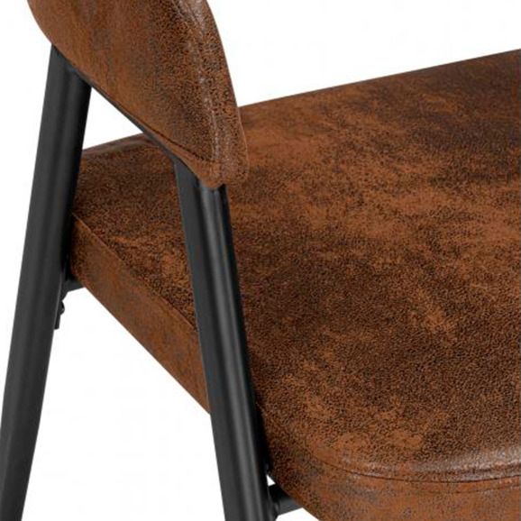 Стул на металлокаркасе Twin brown / black - фото 6