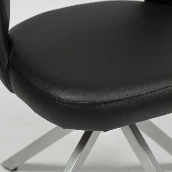 Стул Пиннате, пирамида, черный, серебро, экокожа - фото 6