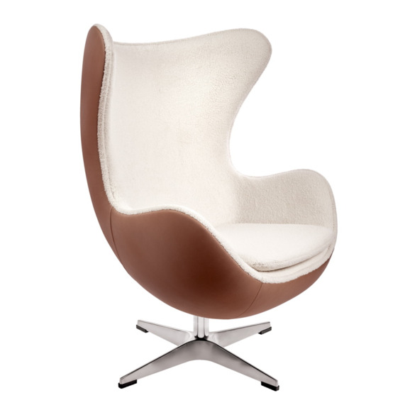 Кресло Egg style chair коричневый, экокожа - фото 1