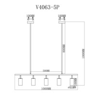 Подвесной светильник V4063-5P Section