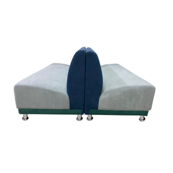 Комплект Блазз экстра шестиместный, велюр, сине-серая Комплект Блазз экстра шестиместный, велюр, сине-серая - фото 2